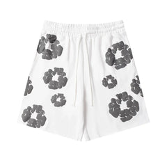 Denim Tears Cotton Wreath White Grey Unisex Sweat Shorts