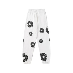 Denim Tears Kapok Foam Print Jogger Pants White Streetwear Trousers