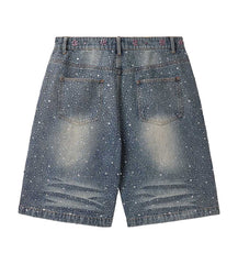 Vale Forever Iced Out Jorts Blue