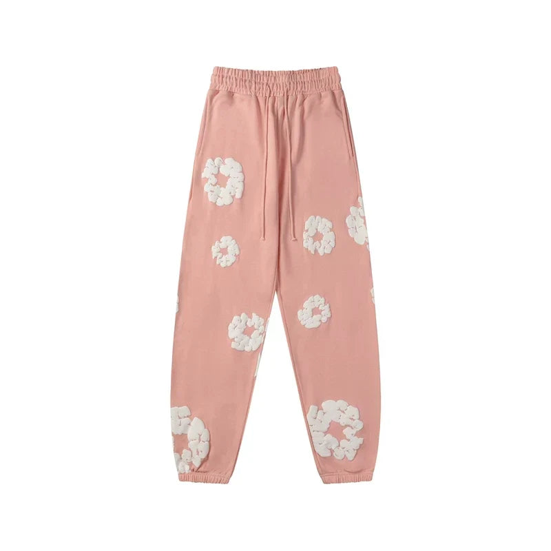 Denim Tears Kapok Foam Print Jogger Pants Pink Streetwear Trousers